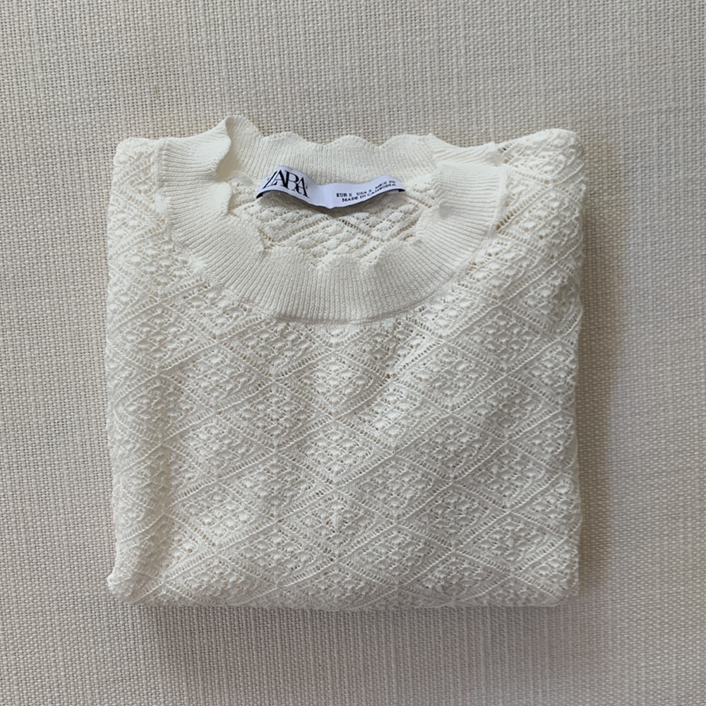 ❗️NEW NEVER WORN❗️Zara Lacy Long Sleeve Top